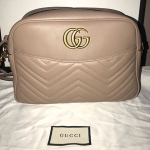 Gucci Dusty Rose marmont crossbody handbag